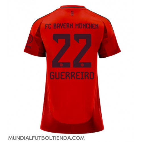 Camiseta Bayern Munich Raphael Guerreiro #22 Primera Equipación Replica 2024-25 para mujer mangas cortas